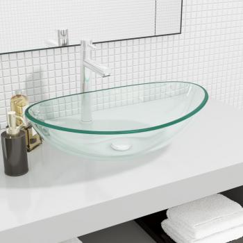 ARDEBO.de - Waschbecken Hartglas 54,5x35x15,5 cm Transparent