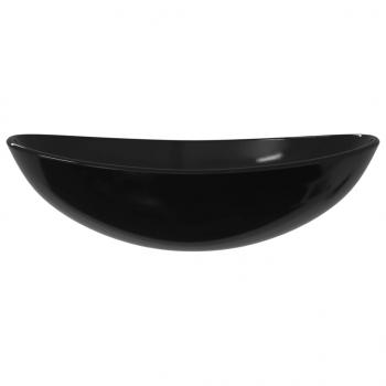 Waschbecken Hartglas 54,5x35x15,5 cm Schwarz