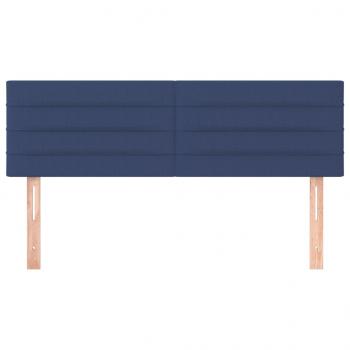 Kopfteile 2 Stk. Blau 72x5x78/88 cm Stoff