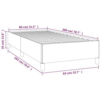 Bettgestell Dunkelgrau 80x200 cm Samt