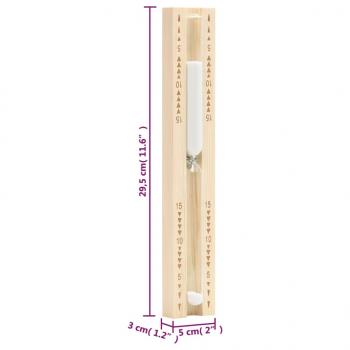 2-in-1 Sauna-Hygrothermograph und Sanduhr Set Massivholz Kiefer