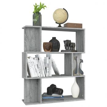 Bücherregal/Raumteiler Grau Sonoma 80x24x96 cm Holzwerkstoff