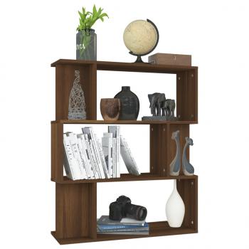 Bücherregal/Raumteiler Braun Eiche 80x24x96 cm Holzwerkstoff