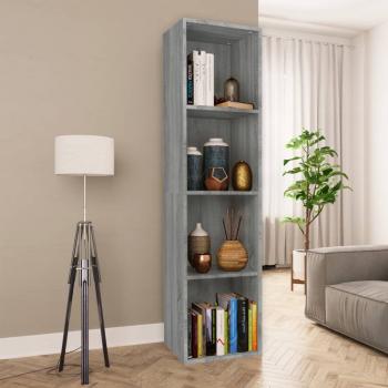 ARDEBO.de - Bücherschrank/TV-Schrank Grau Sonoma 36x30x143 cm Holzwerkstoff