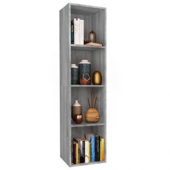 Bücherschrank/TV-Schrank Grau Sonoma 36x30x143 cm Holzwerkstoff