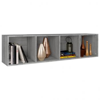 Bücherschrank/TV-Schrank Grau Sonoma 36x30x143 cm Holzwerkstoff