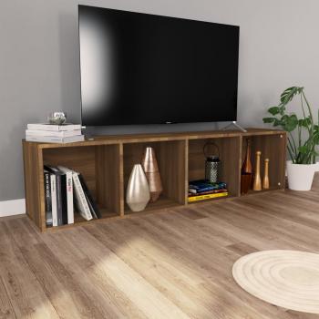 Bücherschrank/TV-Schrank Braun Eichen-Optik 36x30x143 cm