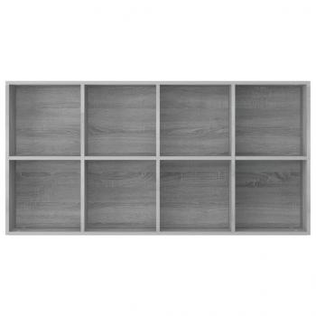 Bücherregal/Sideboard Grau Sonoma 66×30×130 cm Holzwerkstoff