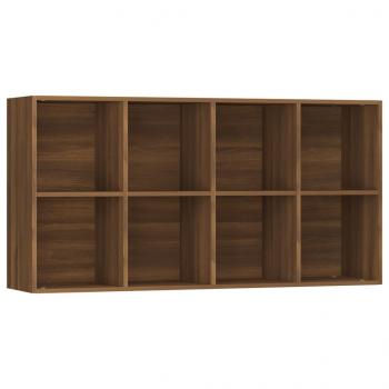 Bücherregal/Sideboard Braun Eiche 66×30×130 cm Holzwerkstoff