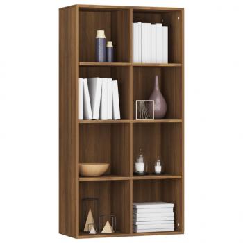 Bücherregal/Sideboard Braun Eiche 66×30×130 cm Holzwerkstoff