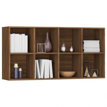 Bücherregal/Sideboard Braun Eiche 66×30×130 cm Holzwerkstoff