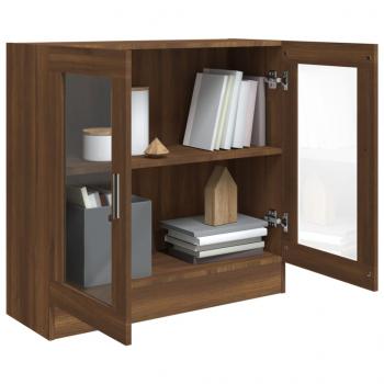 Vitrinenschrank Braun Eichen-Optik 82,5x30,5x80cm Holzwerkstoff