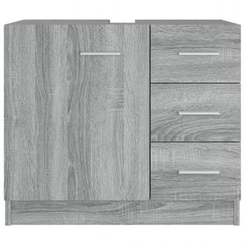 Waschbeckenschrank Grau Sonoma 63x30x54 cm Holzwerkstoff