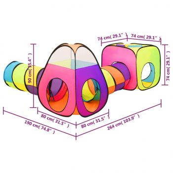 Kinder-Spielzelt Mehrfarbig 190x264x90 cm