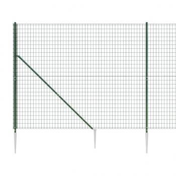 Maschendrahtzaun mit Bodenhülsen Grün 1,4x25 m