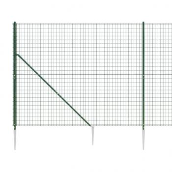 Maschendrahtzaun mit Bodenhülsen Grün 1,8x10 m