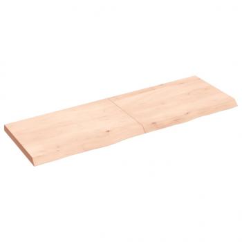 ARDEBO.de - Wandregal 120x40x(2-4) cm Massivholz Eiche Unbehandelt