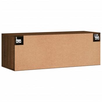 Wandschrank Braun Eichen-Optik 100x36,5x35 cm Holzwerkstoff