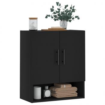 Wandschrank Schwarz 60x31x70 cm Holzwerkstoff