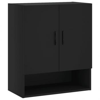 Wandschrank Schwarz 60x31x70 cm Holzwerkstoff