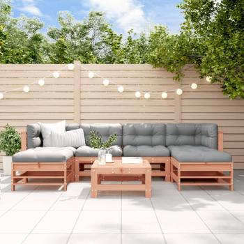 ARDEBO.de - 7-tlg. Garten-Lounge-Set mit Kissen Massivholz Douglasie