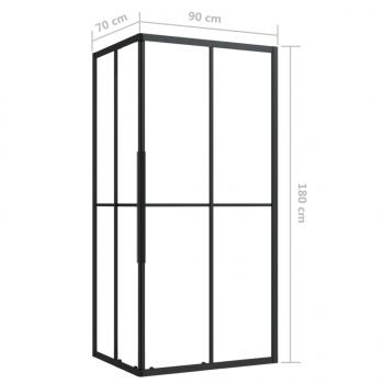 Duschkabine ESG 90x70x180 cm