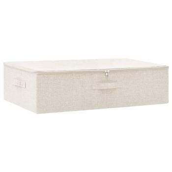 Aufbewahrungsbox Stoff 70x40x18 cm Creme