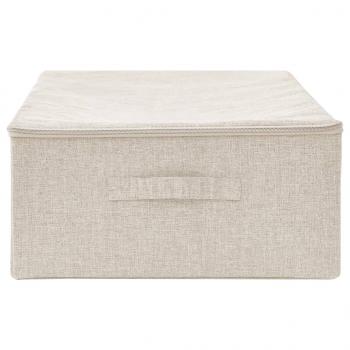 Aufbewahrungsbox Stoff 70x40x18 cm Creme