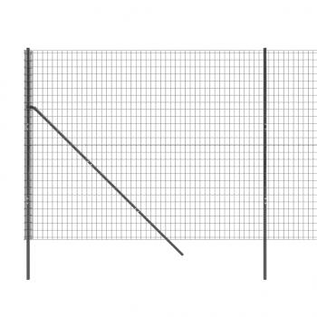 Maschendrahtzaun Anthrazit 1,8x25 m Verzinkter Stahl