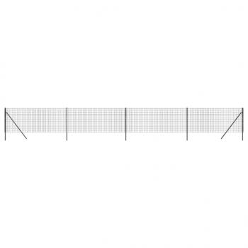 Maschendrahtzaun Anthrazit 1,1x10 m Verzinkter Stahl