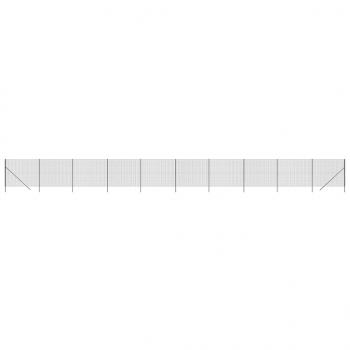 Maschendrahtzaun Anthrazit 2x25 m Verzinkter Stahl