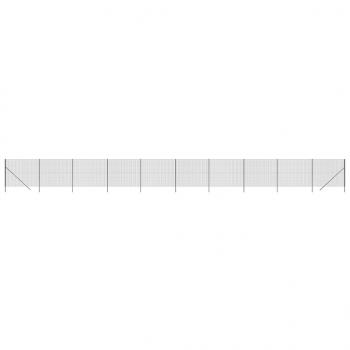 Maschendrahtzaun Anthrazit 1,6x25 m Verzinkter Stahl