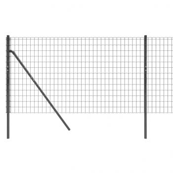 Maschendrahtzaun Anthrazit 1x10 m Verzinkter Stahl