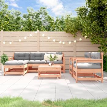 ARDEBO.de - 7-tlg. Garten-Lounge-Set mit Kissen Massivholz Douglasie