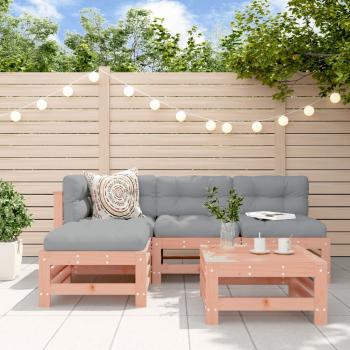 ARDEBO.de - 5-tlg. Garten-Lounge-Set mit Kissen Massivholz Douglasie