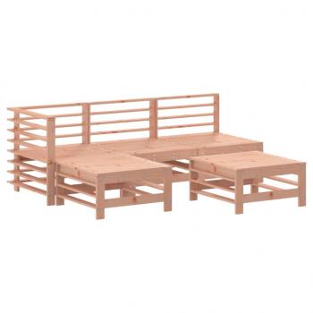 5-tlg. Garten-Lounge-Set mit Kissen Massivholz Douglasie