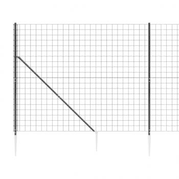 Maschendrahtzaun mit Bodenhülsen Anthrazit 2,2x25 m