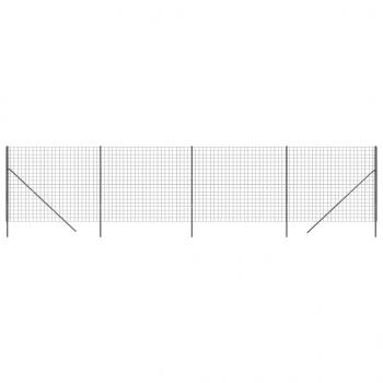 Maschendrahtzaun Anthrazit 1,4x10 m Verzinkter Stahl