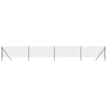 Maschendrahtzaun Anthrazit 1,1x10 m Verzinkter Stahl