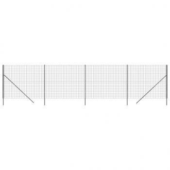 Maschendrahtzaun Anthrazit 2,2x10 m Verzinkter Stahl