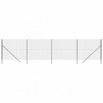 Maschendrahtzaun Anthrazit 1,6x10 m Verzinkter Stahl