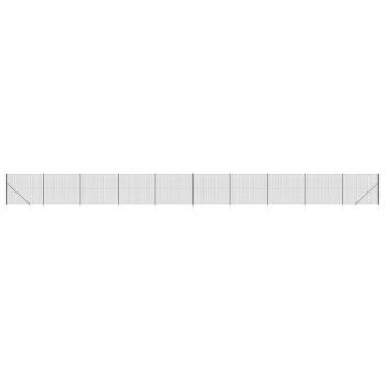 Maschendrahtzaun mit Bodenhülsen Anthrazit 1,4x25 m