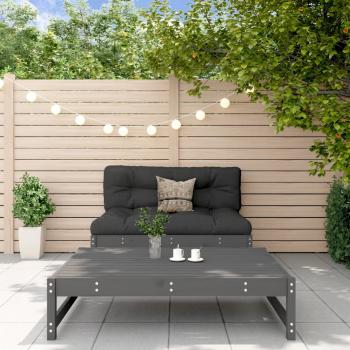 ARDEBO.de - 2-tlg. Garten-Lounge-Set mit Kissen Grau Massivholz