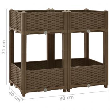 Hochbeet 80x40x71 cm Polypropylen