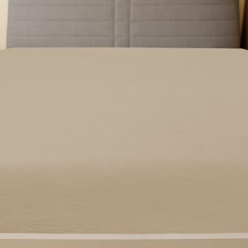 Spannbettlaken 2 Stk. Jersey Taupe 90x200 cm Baumwolle