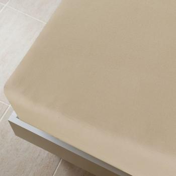 Spannbettlaken Jersey Taupe 100x200 cm Baumwolle