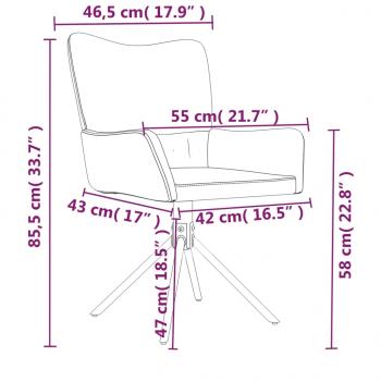 Esszimmerstühle 2 Stk. Drehbar Rosa Samt