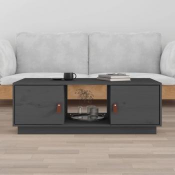 ARDEBO.de - Couchtisch Grau 100x50x35 cm Massivholz Kiefer