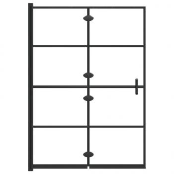 Faltbare Duschkabine ESG 100x140 cm Schwarz