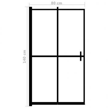 Faltbare Duschkabine ESG Schwarz 80x140 cm